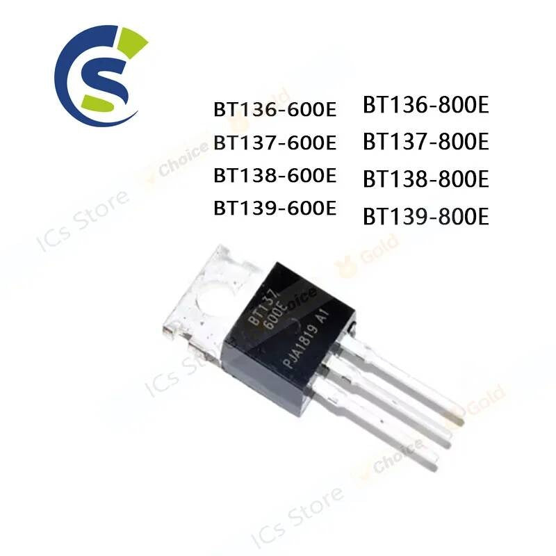 10PCS TO-220 BT136 BT137 BT138 BT139 IC BT136-600E BT137-600E BT138-600E BT139-600E BT136-800E BT137-800E BT138-800E BT139-800E