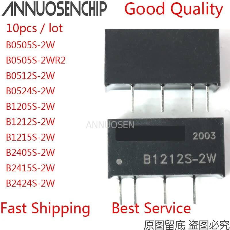 10PCS B0505S-2W B0505S-2WR2 B0512S-2W B0524S-2W B1205S-2W B1212S-2W B1215S-2W B2405S-2W B2415S-2W B2424S-2W SIP-4 NEW in stock