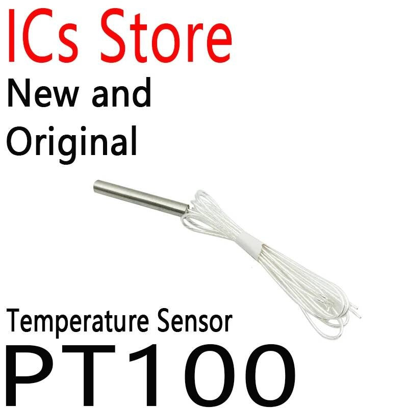 2PCS Platinum Resister Temperature Sensor Waterproof Temp Probe -20~450 Celsius Insulated Shielding Fiberglass PT100