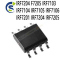 10PCS F7103 SOP-8 F7104 F7105 IRF7105Q F7106 F7201 F7205 IRF7103 IRF7104 IRF7105 IRF7106 IRF7201 IRF7204 IRF7205