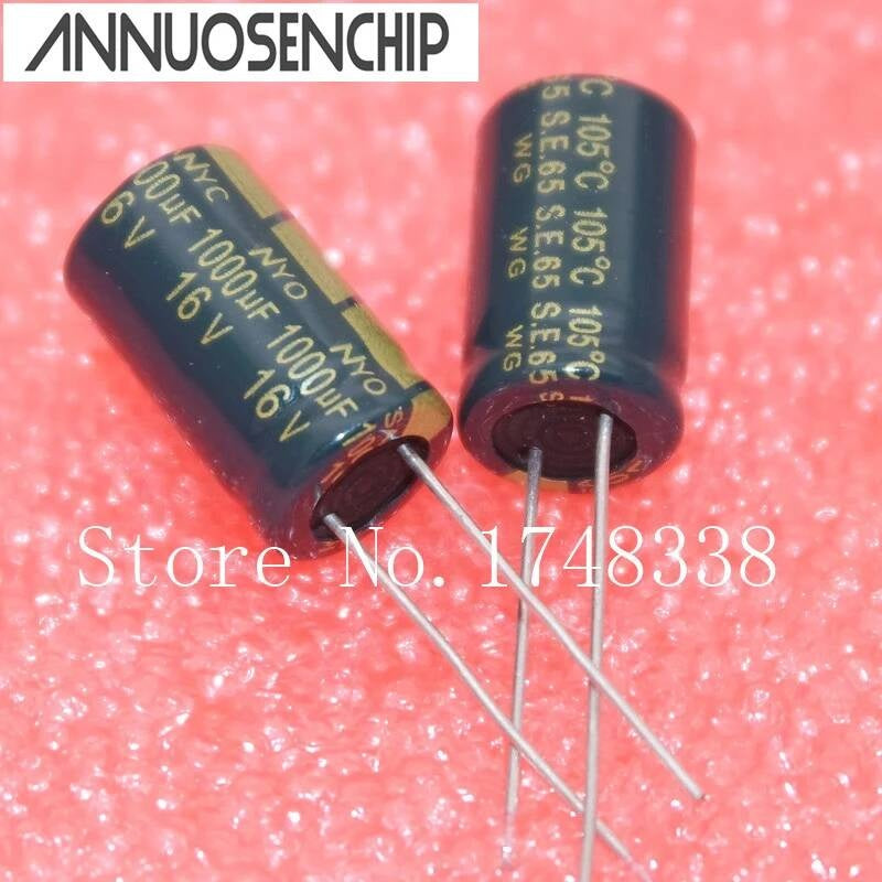 Motherboard high frequency Capacitor 10*16mm 1000UF 16V electrolytic (50pcs) Free shipping