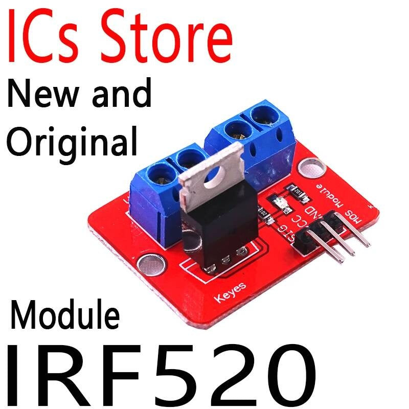 2PCS Top Button Mosfet Driver Module For Arduino MCU ARM Raspberry Pi 3.3v-5V Power MOS PWM Dimming LED IRF520