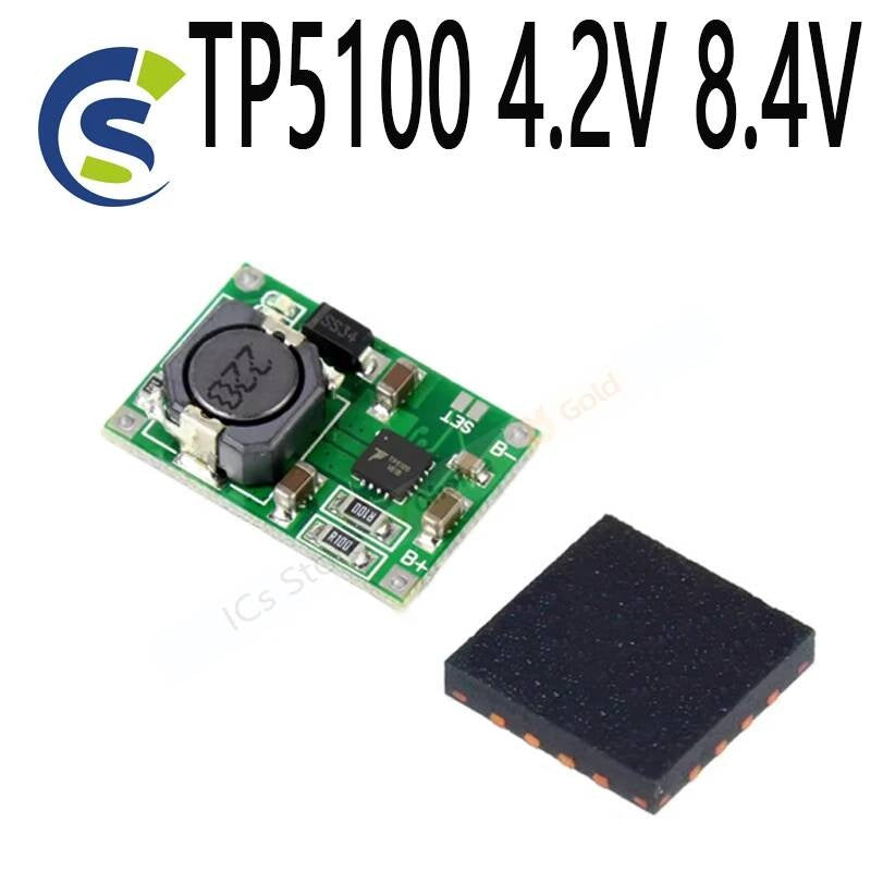 New double single battery charge management compatible 2A rechargeable lithium plate 18650 TP5100 4.2V 8.4V