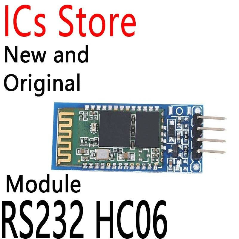 HC-06 For Arduino RS232 HC06 Slave 4 Pin RF Transceiver Bluetooth Module With Backplane