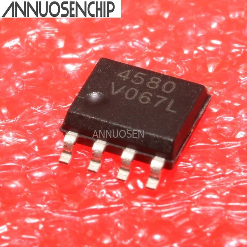 10pcs NJM4580M SOP8 NJM4580 SOP 4580M JRC4580 NJM4580E JRC4580E SMD
