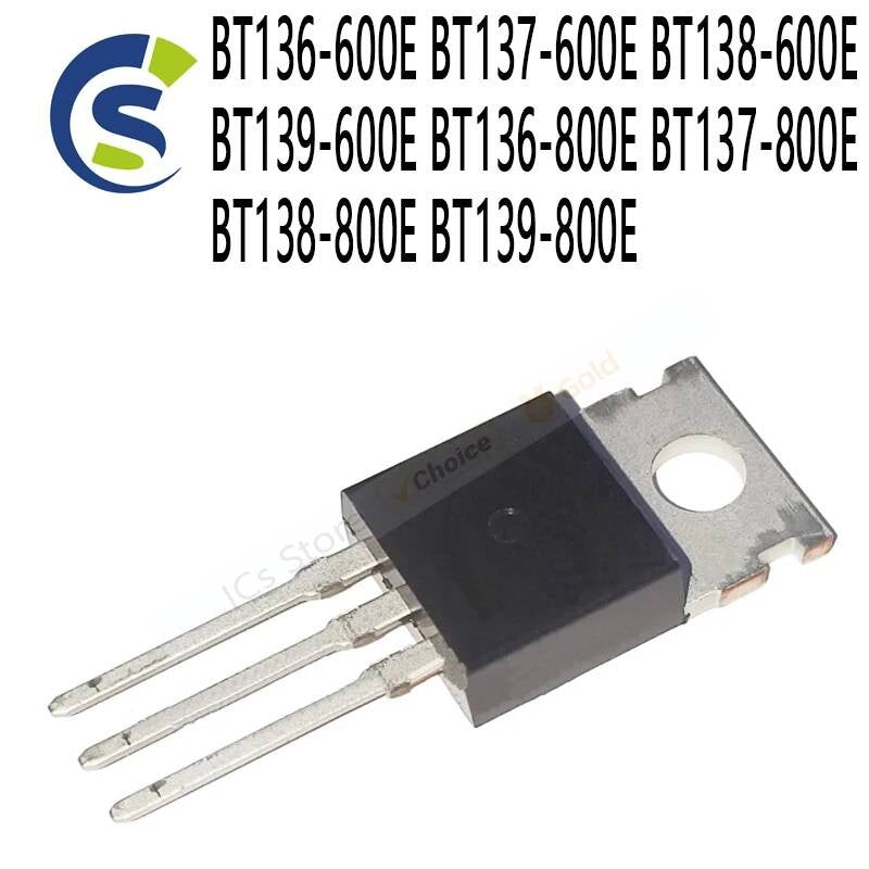 10PCS TO-220 BT136 BT137 BT138 BT139 IC BT136-600E BT137-600E BT138-600E BT139-600E BT136-800E BT137-800E BT138-800E BT139-800E