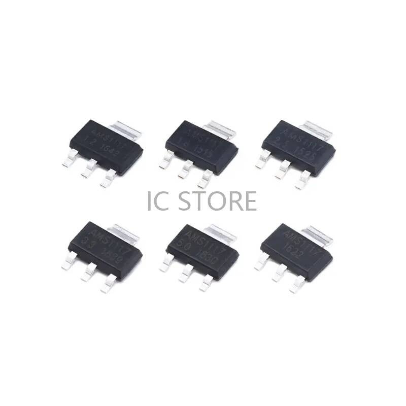 70pcs kit Voltage Regulator lm1117 AMS1117-1.2 AMS1117-1.8 AMS1117-2.5 AMS1117-3.3 AMS1117 1.2V/1.5V/1.8V/2.5V/3.3V/5.0V/ADJ