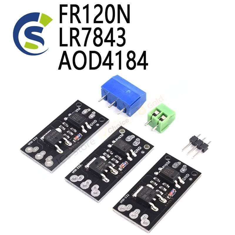 D4184 Isolated MOSFET MOS Tube FET Module Replacement Relay 100V 9.4A 30V 161A 40V 50A Board FR120N LR7843 AOD4184