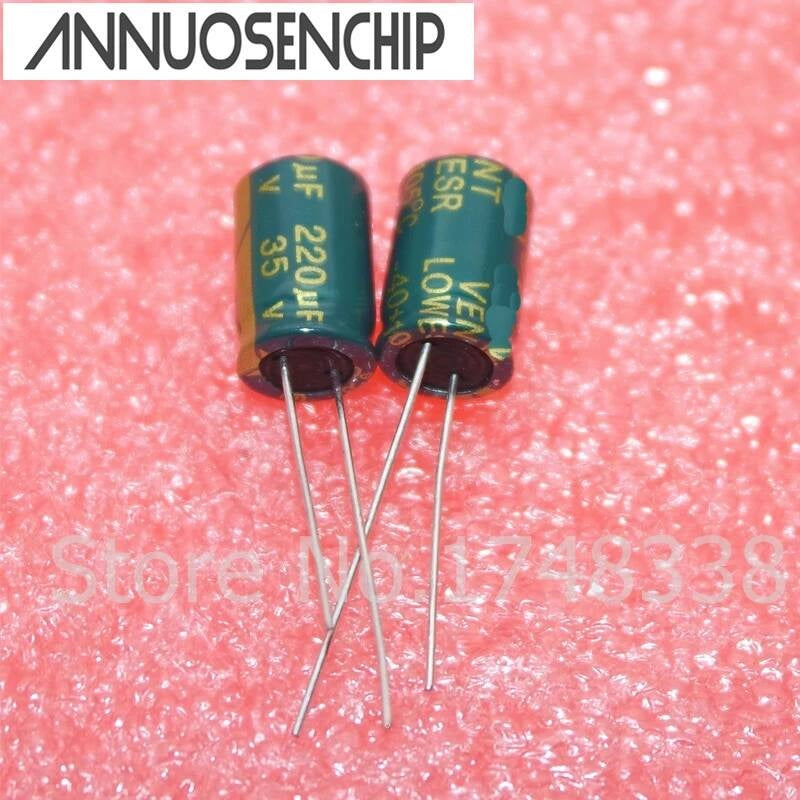 8 * 12 high-frequency low-impedance electrolytic Capacitor 35V 220UF (50pcs / pack)