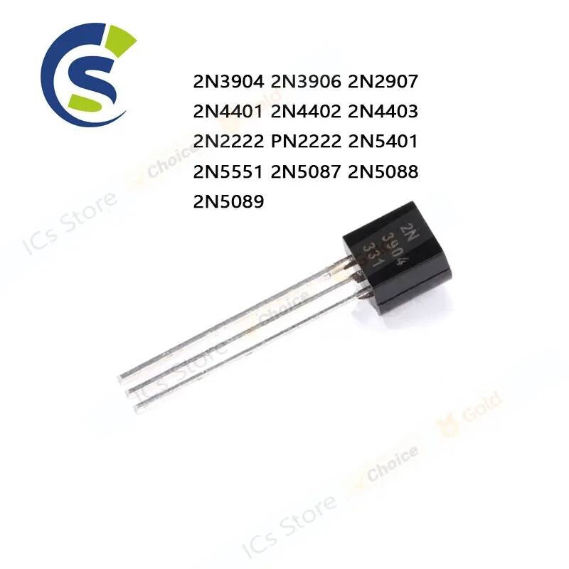 10-50pcs transistor TO-92 2N3904 2N3906 2N2907 2N4401 2N4402 2N4403 2N2222 PN2222 2N5401 2N5551 2N5087 2N5088 2N5089