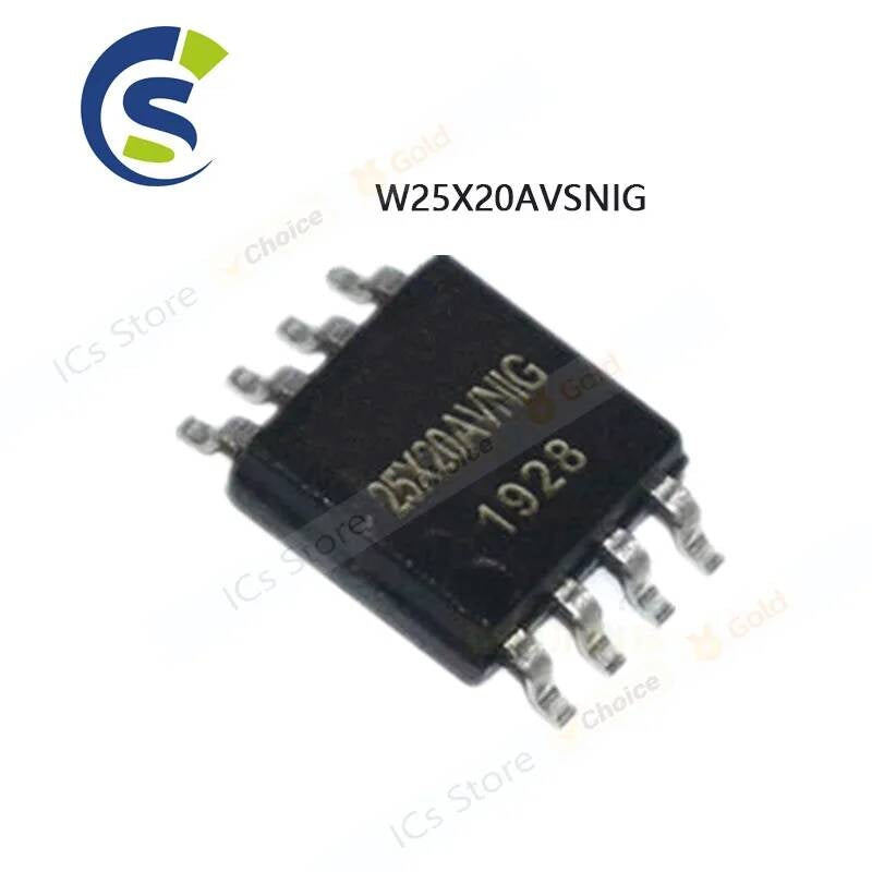 10PCS 100% New W25X20 SOP 25Q20AVNIG 25X20 SOP-8 W25X20AVSNIG