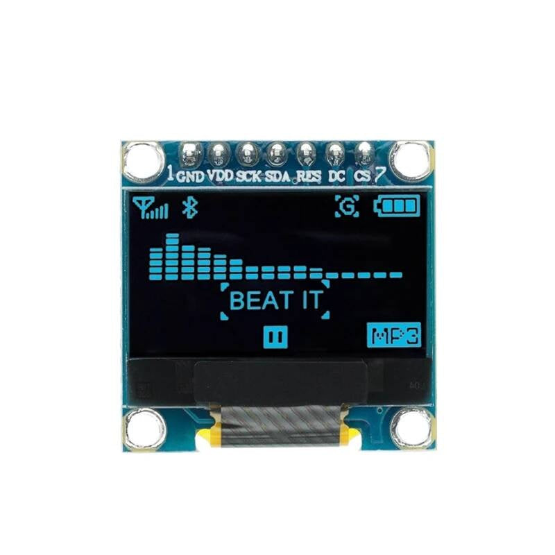 0.96 inch IIC SPI Serial 7/4Pin White/Blue/Yellow Blue/Yellow OLED Display Module SSD1306 12864 LCD Screen Board for Arduino