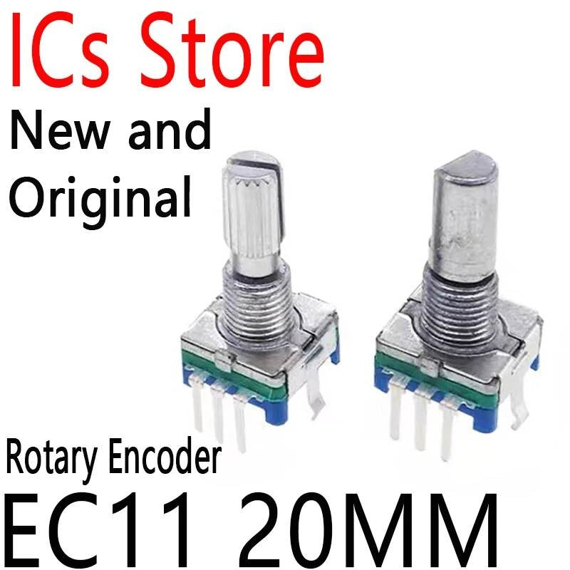 2PCS Rotary Encoder Audio Digital Potentiometer With Handle Switch EC11 20MM