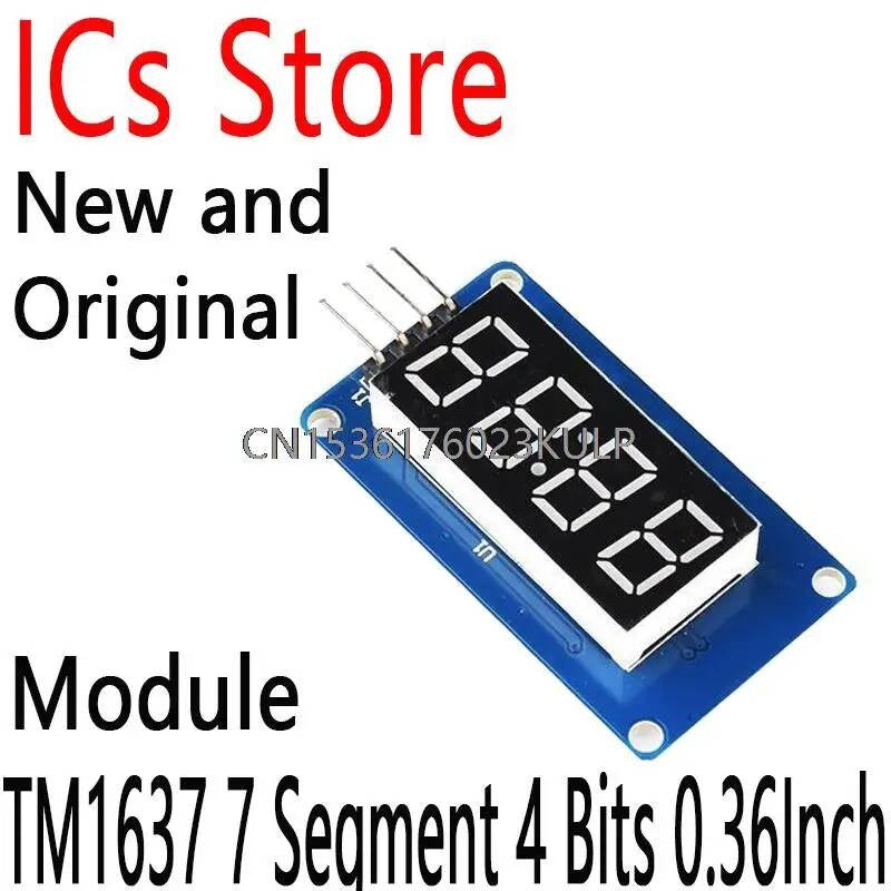 2PCS LED Display Module For Arduino Clock RED Anode Digital Tube Four Serial Driver Board Pack TM1637 7 Segment 4 Bits 0.36Inch