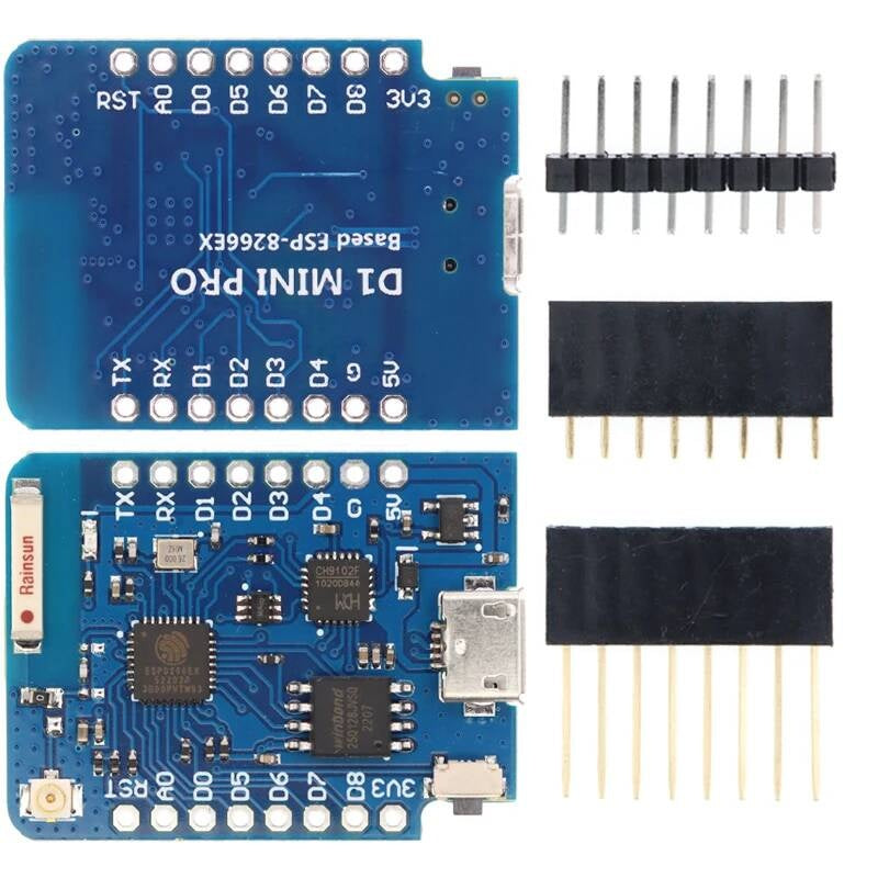 WeMos D1 Mini Pro V3.0 NodeMcu 4MB/16MB bytes Lua WIFI Internet of Things Development board based ESP8266 CH340G Nodemcu V2
