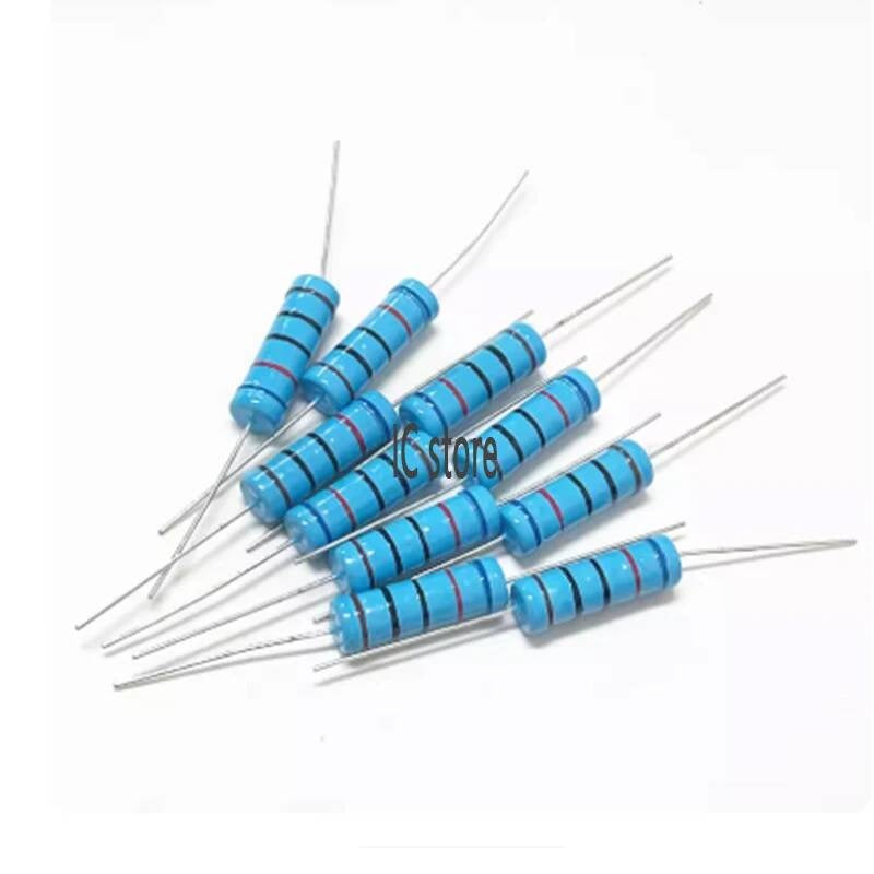 10pcs/lot Metal film Resistor resistance 1K 1.2 1.3 3.3 10 22 33 120 360 18 390 470 82 R K ohm 10K 100K 1M 5W 1% 0.1R~10M