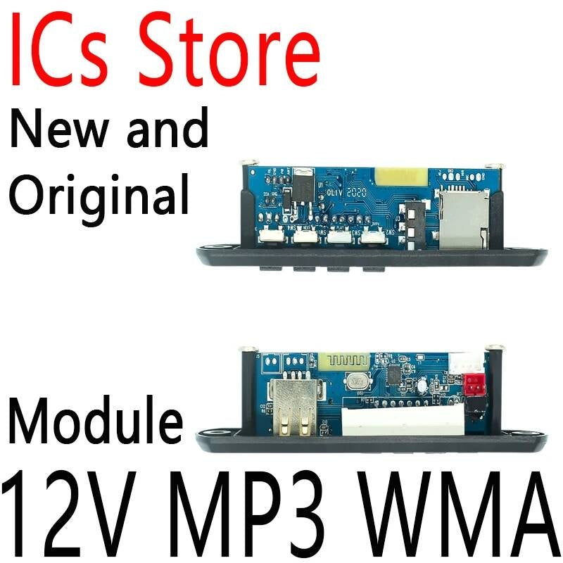 1Set Standard Wireless Bluetooth Decoder Board Audio Module TF USB Radio For Car 12V MP3 WMA