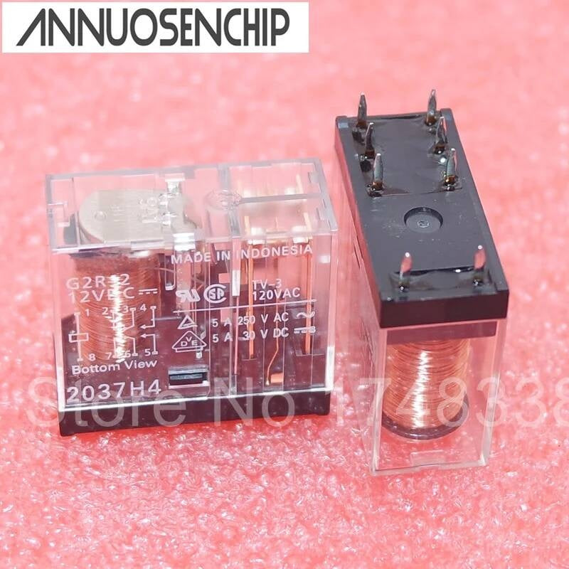 New Original Relay G2R-2-12VDC G2R-2-DC12V 12V G2R-2-12V G2R-2 5A 8 Pin = 10PCS