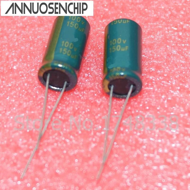 High frequency Capacitor 100V 150UF 105C low-impedance electrolytic Capacity:150uf 100v volume:10*20mm