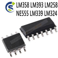 50PCS SOP SMD LM258DR LM358DR LM324DR LM339DR LM393DR NE555DR Amplifier Circuit LM358 LM393 LM258 NE555 LM339 LM324