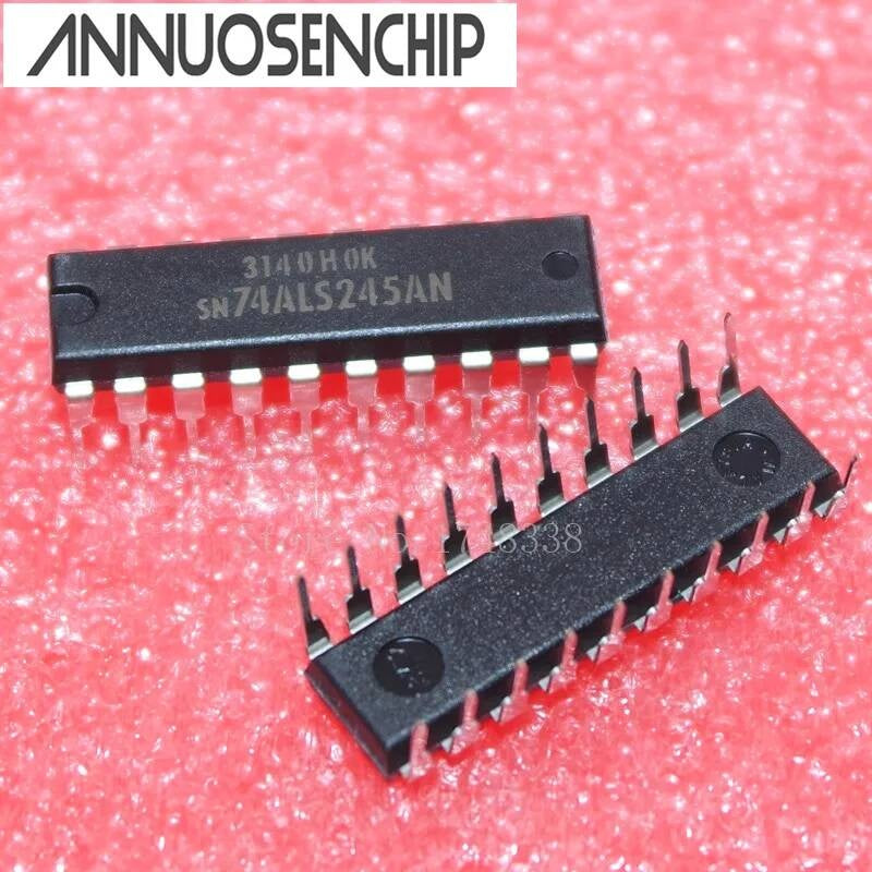10PCS SN74ALS245AN 74ALS245 Bus XCVR Single 8-CH 3-ST 20-Pin PDIP New original
