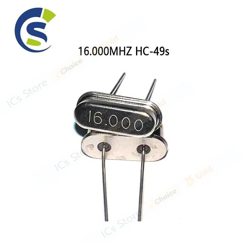 100PCS/LOT 16m HC-49s passive crystals into 16.000 MHz crystal 16.000MHZ 16.000M 16MHZ 16 MHZ 16M HZ