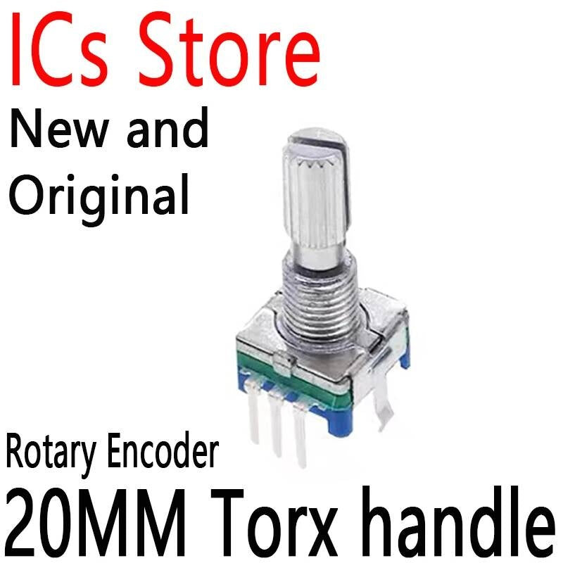 2PCS Rotary Encoder Audio Digital Potentiometer With Handle Switch EC11 20MM