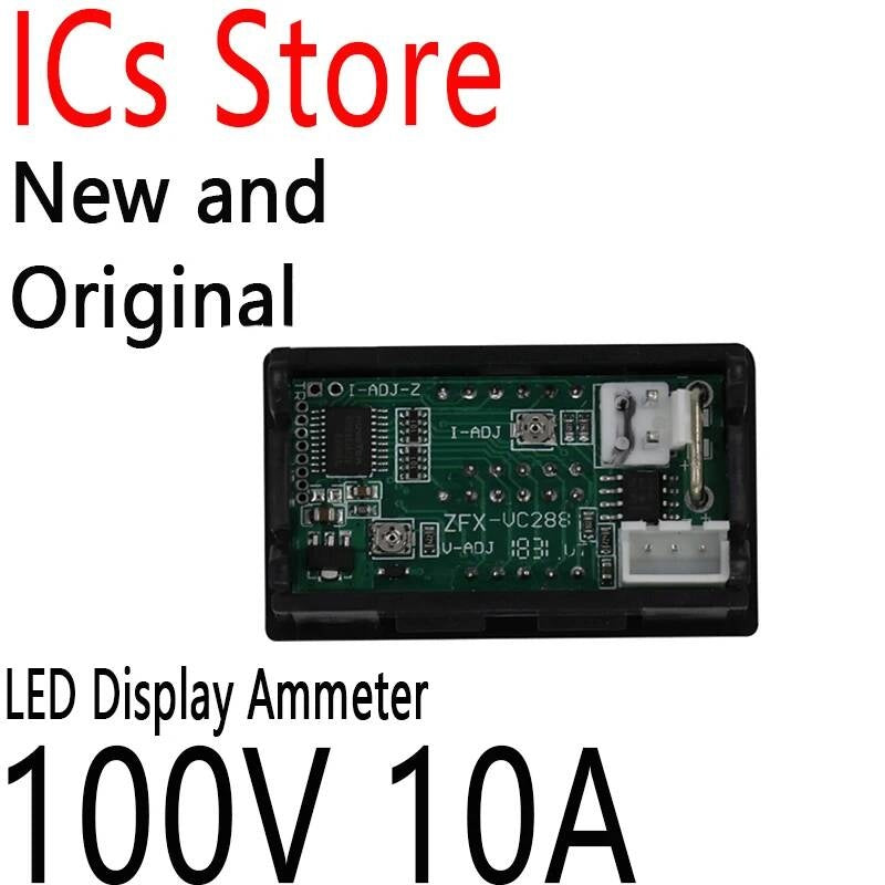 Mini Digital Voltmeter Ammeter DC Panel Amp Volt Current Meter Tester 0.28" Blue Red Dual LED Display 100V 10A
