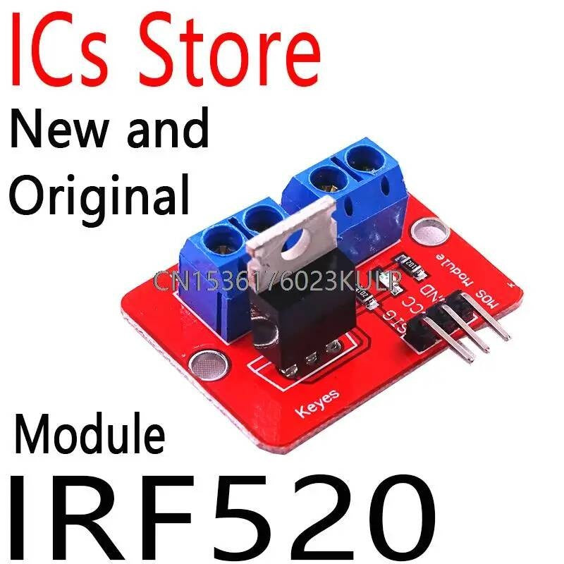 2PCS Top Button Mosfet Driver Module For Arduino MCU ARM Raspberry Pi 3.3v-5V Power MOS PWM Dimming LED IRF520
