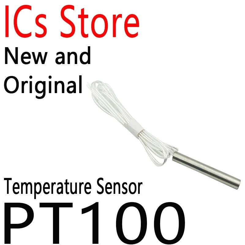 2PCS Platinum Resister Temperature Sensor Waterproof Temp Probe -20~450 Celsius Insulated Shielding Fiberglass PT100