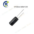 500pcs high frequency electrolytic Capacitors 10*20mm 820UF 25V Electrolytic Caps