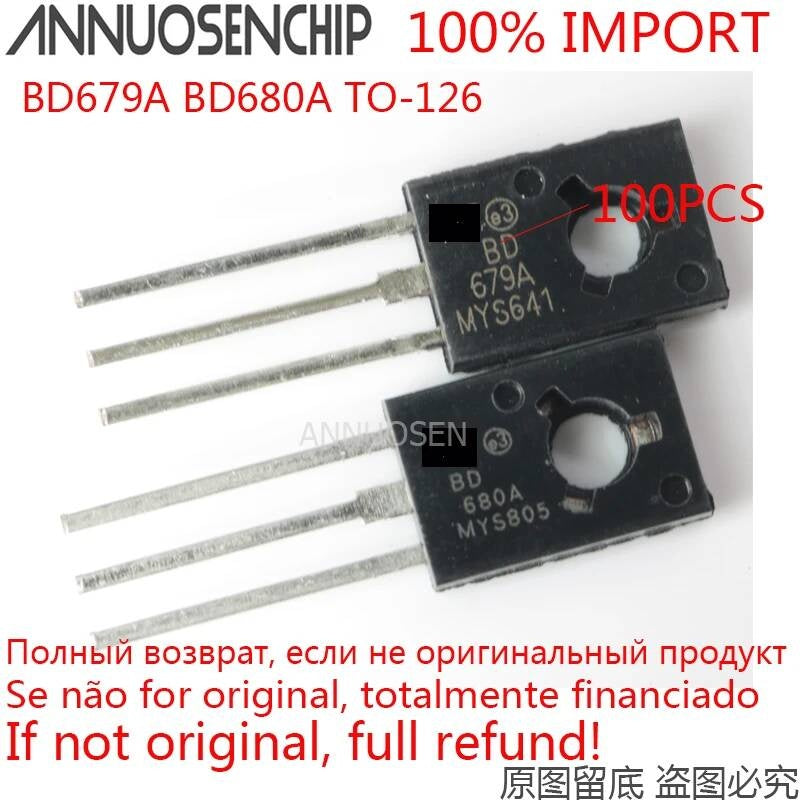 100PCS BD679A BD680A BD679 BD680 TO-126 100% new imports and free shipping best quality