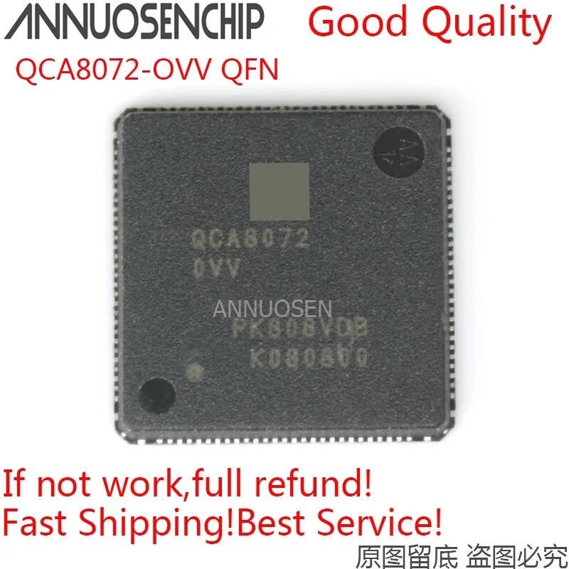 5PCS QCA8072-OVV QCA8072-0VV QCA8072 OVV QFN Free Shipping in Stock ANNUOSENCHIP Standard General Purpose