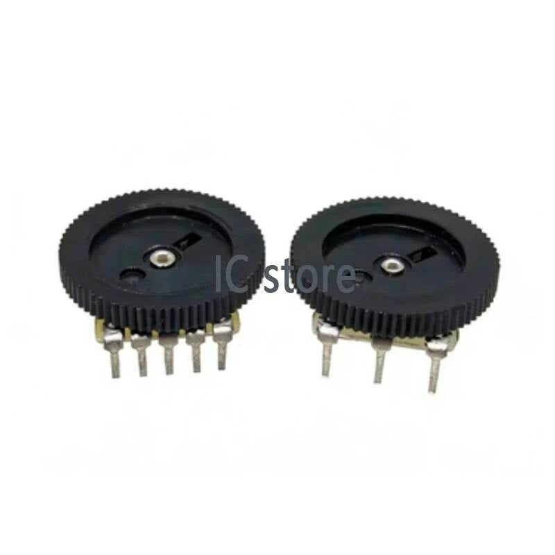 10pcs tuning potentiometer 16*2 Gear Dial Potentiomer volume switch 3pin 5pin 1K 10K 20K 50K B102 B103 B203 B503 B202 B502 B104