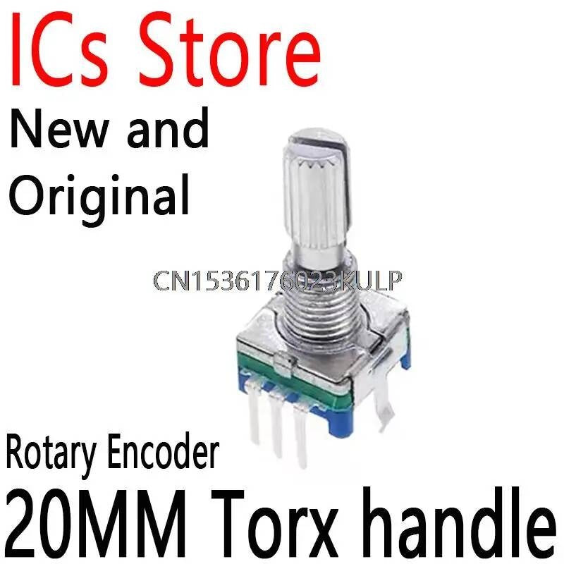 2PCS Rotary Encoder Audio Digital Potentiometer With Handle Switch EC11 20MM