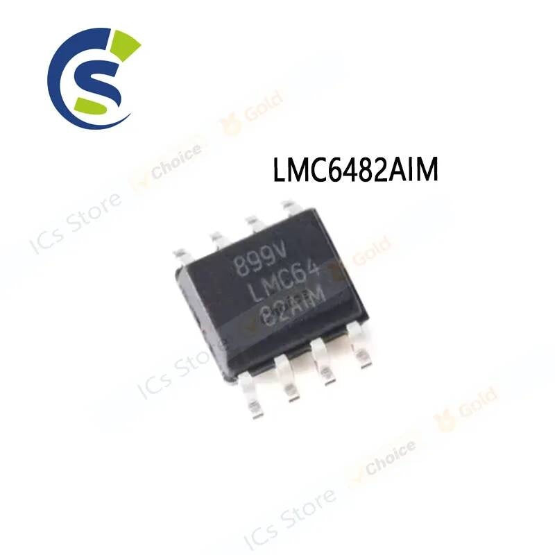 10PCS New & original LMC64 LMC6482 SOP-8 LMC6482AIM CMOS Dual Rail-To-Rail Input and Output Operational Amplifier