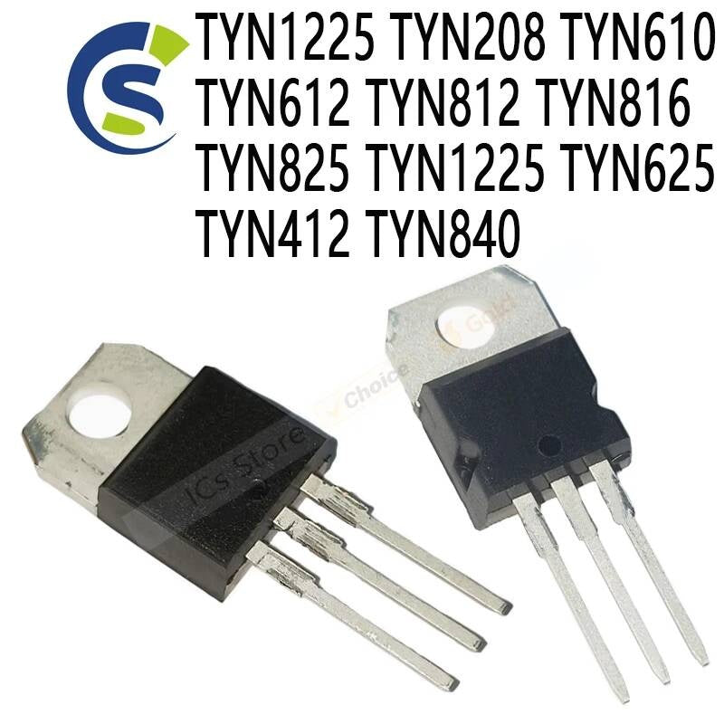 10PCS/Lot TO-220 TYN1225RG TYN612RG TYN610RG TYN208 TYN610 TYN612 TYN812 TYN816 TYN825 TYN1225 TYN625 TYN412 TYN840