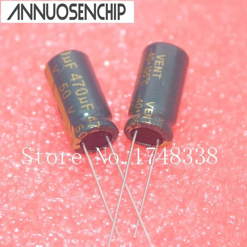 50V 470UF Power Capacitor 10*20mm 470uf 50v electrolytic Line (50pcs) Free shipping