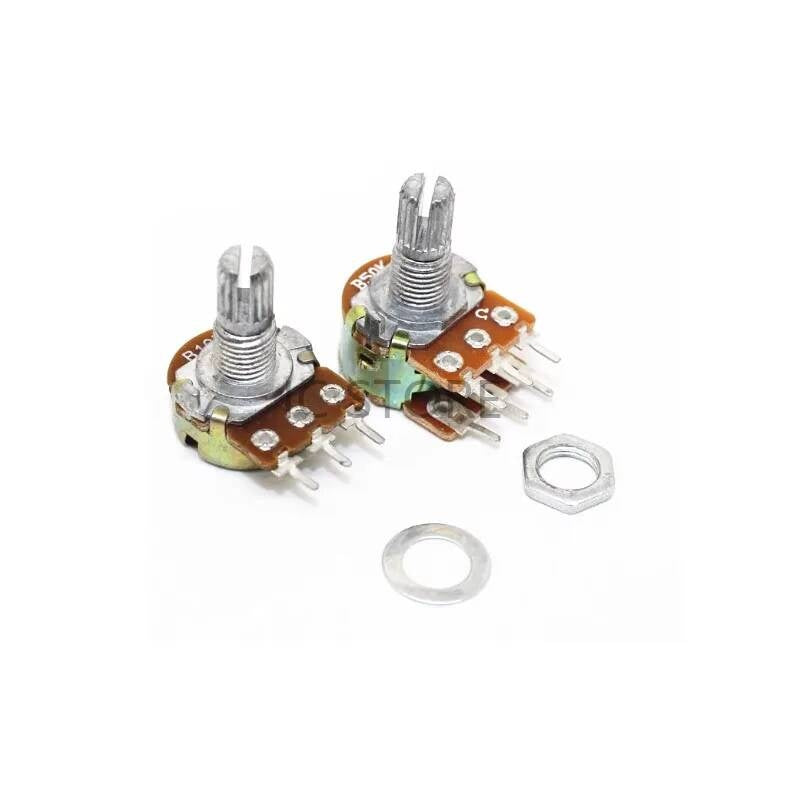 5pcs Linear Taper Rotary Potentiometer Resistor B50K B10K WH148 3pin 6pin 15mm 20mm 1K 2K 5K 10K 20K 50K 100K 250K 500K 1M Ohm