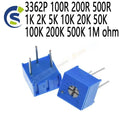 10pcs/lot Trimpot Trimmer Potentiometer 100 200 500 103 3362P 100R 200R 500R 1K 2K 5K 10K 20K 50K 100K 200K 500K 1M ohm