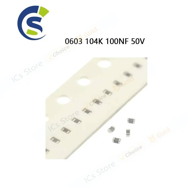 4000PCS Chip Capacitors 0603 104K 100NF 50V 0.1UF X7R