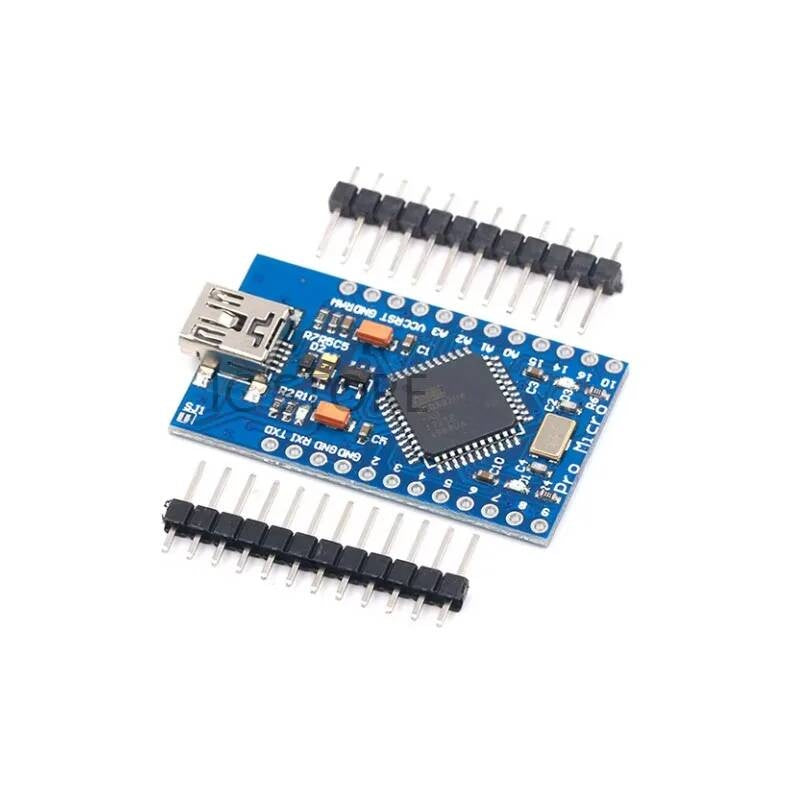 New Pro Micro for arduino Module with 2 row pin header For Leonardo in stock . best quality ATmega32U4 5V/16MHz