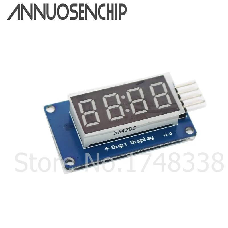 2PCS LED Display Module For Arduino Clock RED Anode Digital Tube Four Serial Driver Board Pack TM1637 7 Segment 4 Bits 0.36Inch
