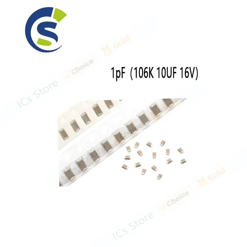 100pcs 1206 102K 103K 104K 105K 106K 226M 476M 107M 10NF 100NF 0.1UF 1UF 10UF 22UF 47UF 100UF 16V 25V 50V