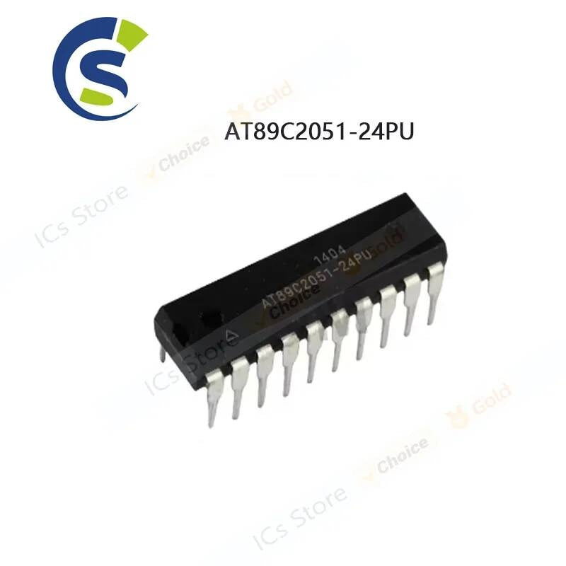 5PCS New And Original DIP AT89C2051 AT89C2051-24 DIP-20 AT89C2051-24PU