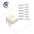 100PCS DIP-6 4N25 4N27 4N28 4N29 4N30 4N33 4N35 4N36 4N37 4N38 4N40 4N39 PC817C