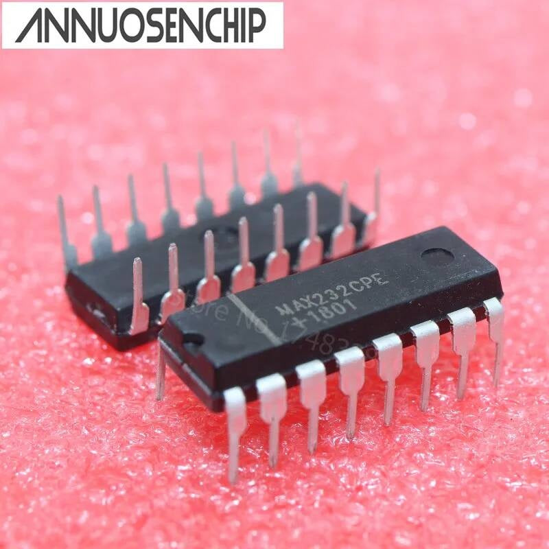 5pcs IC MAX232CPE MAX232 2DVR/2RCVR RS232 5V 16-DIP NEW MAX232EPE