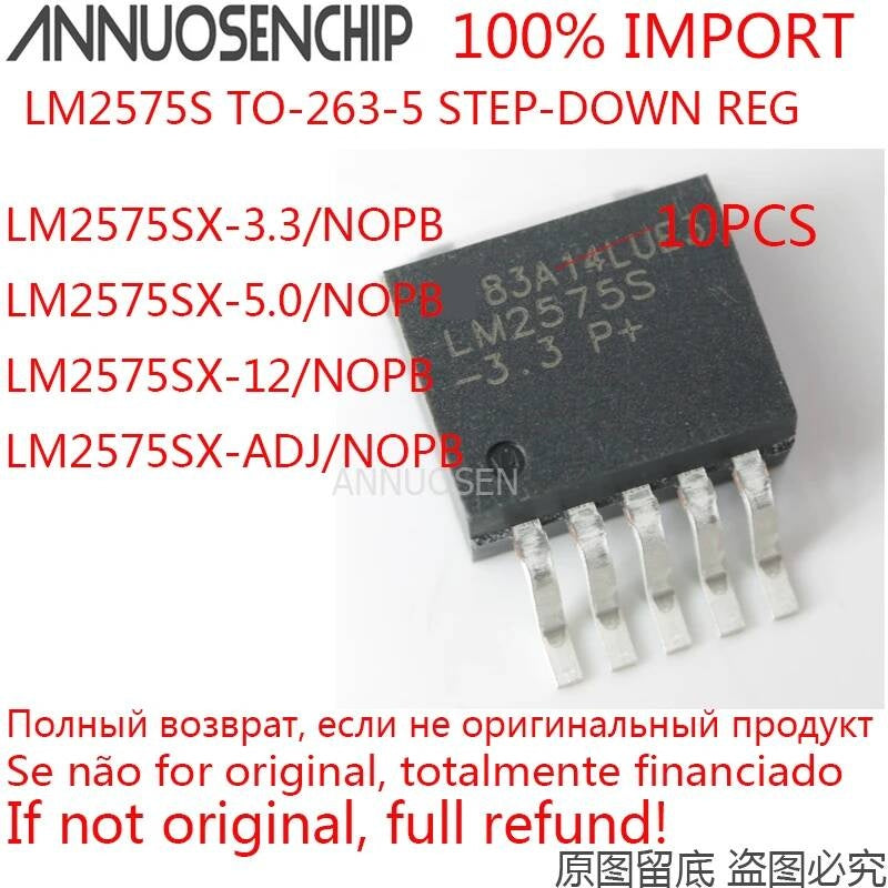 10PCS LM2575SX-3.3 LM2575SX-5.0 LM2575SX-12 LM2575SX-ADJ LM2575S-3.3 LM2575S-5.0 LM2575S-12 LM2575S-ADJ LM2575S TO-263 imports