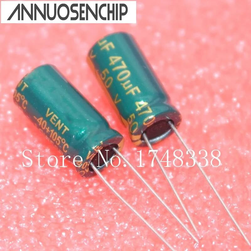 50V 470UF Power Capacitor 10*20mm 470uf 50v electrolytic Line (50pcs) Free shipping