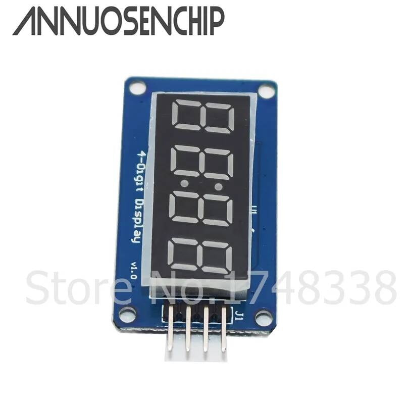 2PCS LED Display Module For Arduino Clock RED Anode Digital Tube Four Serial Driver Board Pack TM1637 7 Segment 4 Bits 0.36Inch